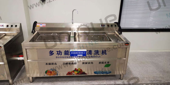 Машина для стирки овощей и фруктов из нержавеющей стали с озоном мощностью 200-400 кг/час