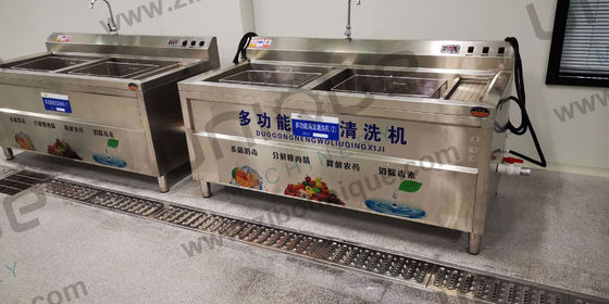 Машина для стирки овощей и фруктов из нержавеющей стали с озоном мощностью 200-400 кг/час